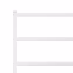 vidaXL Metal Bed Frame with Headboard and FootboardÂ White 90x190 cm Single - Additional view 7