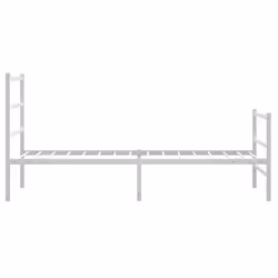 vidaXL Metal Bed Frame with Headboard and Footboard Bed BaseÂ White 90x200 cm - Additional view 5