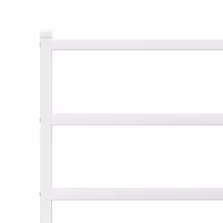 vidaXL Metal Bed Frame with Headboard and Footboard Bed BaseÂ White 90x200 cm - Additional view 7