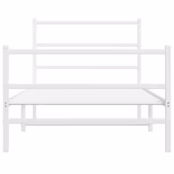 vidaXL Metal Bed Frame with Headboard and Footboard Bed BaseÂ White 100x190 cm - Additional view 4
