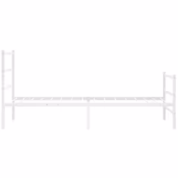 vidaXL Metal Bed Frame with Headboard and Footboard Bed BaseÂ White 100x190 cm - Additional view 5