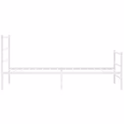 vidaXL Metal Bed Frame with Headboard and Footboard Bed BaseÂ White 107x203 cm - Additional view 5