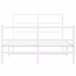 vidaXL Metal Bed Frame with Headboard&FootboardÂ White 120x190 cm Small Double - Additional view 4