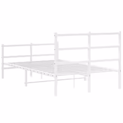 vidaXL Metal Bed Frame with Headboard&FootboardÂ White 120x190 cm Small Double - Additional view 6