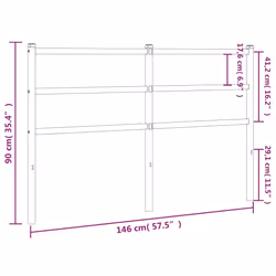 VidaXL 355450 headboard/footboard White - Additional view 5