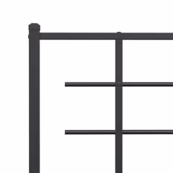 vidaXL Metal Bed Frame with Headboard Home Bed Base Bedstead Black 90x200 cm - black, 90 x 200 cm/with headboard & footboard - Additional view 7