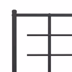 vidaXL Metal Bed Frame with Headboard Home Bed Base Bedstead Black 90x200 cm - black, 120 x 190 cm/with headboard & footboard - Additional view 7