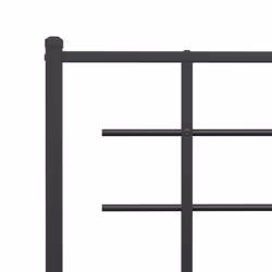 vidaXL Metal Bed Frame with Headboard Home Bed Base Bedstead Black 90x200 cm - black, 150 x 200 cm/with headboard & footboard - Additional view 7