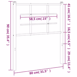 VidaXL 355587 headboard/footboard Black - Additional view 6