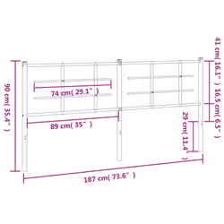 VidaXL 355597 headboard/footboard Black - Additional view 5