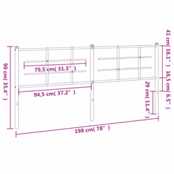 VidaXL 355598 headboard/footboard Black - Additional view 5