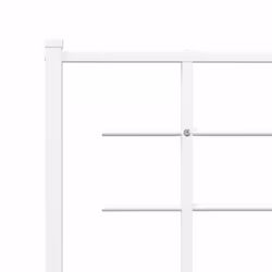 vidaXL Metal Bed Frame with Headboard Home Bed Base Bedstead Black 90x200 cm - white, 160 x 200 cm/with headboard - Additional view 7