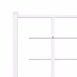 vidaXL Metal Bed Frame with Headboard Home Bed Base Bedstead Black 90x200 cm - white, 135 x 190 cm/with headboard & footboard - Additional view 7
