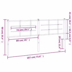 VidaXL 355647 headboard/footboard White - Additional view 4