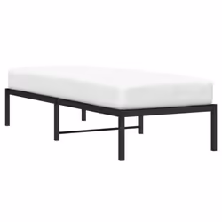 vidaXL Metal Bed Frame Home Bedroom Bed Base Mattress Foundation Bedstead - black, 75 x 190 cm - Additional view 2