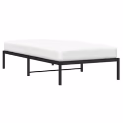 vidaXL Metal Bed Frame Home Bedroom Bed Base Mattress Foundation Bedstead - black, 100 x 200 cm - Additional view 2