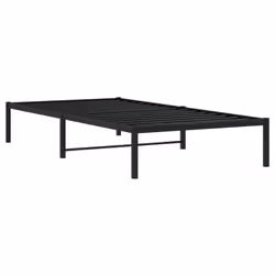 vidaXL Metal Bed Frame Home Bedroom Bed Base Mattress Foundation Bedstead - black, 100 x 200 cm - Additional view 6