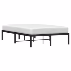 vidaXL Metal Bed Frame Home Bedroom Bed Base Mattress Foundation Bedstead - black, 120 x 190 cm - Additional view 2