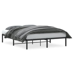 vidaXL Metal Bed Frame Home Bedroom Bed Base Mattress Foundation Bedstead - black, 150 x 200 cm
