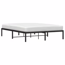 vidaXL Metal Bed Frame Home Bedroom Bed Base Mattress Foundation Bedstead - black, 150 x 200 cm - Additional view 2