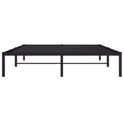 vidaXL Metal Bed Frame Home Bedroom Bed Base Mattress Foundation Bedstead - black, 150 x 200 cm - Additional view 4