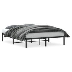 vidaXL Metal Bed Frame Home Bedroom Bed Base Mattress Foundation Bedstead - black, 160 x 200 cm