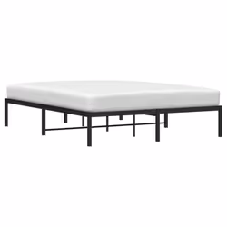 vidaXL Metal Bed Frame Home Bedroom Bed Base Mattress Foundation Bedstead - black, 160 x 200 cm