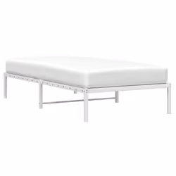 vidaXL Metal Bed Frame Home Bedroom Bed Base Mattress Foundation Bedstead - white, 100 x 190 cm - Additional view 2