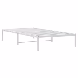vidaXL Metal Bed Frame Home Bedroom Bed Base Mattress Foundation Bedstead - white, 100 x 200 cm - Additional view 6