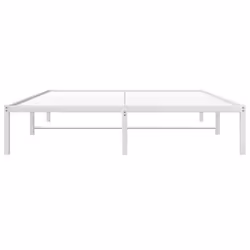 vidaXL Metal Bed Frame Home Bedroom Bed Base Mattress Foundation Bedstead - white, 160 x 200 cm - Additional view 4