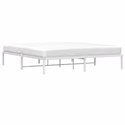 vidaXL Metal Bed Frame Home Bedroom Bed Base Mattress Foundation Bedstead - white, 180 x 200 cm - Additional view 2