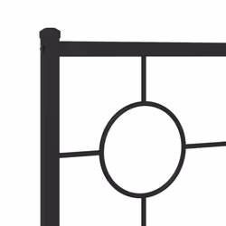vidaXL Metal Bed Frame with Headboard and Footboard Bedroom Bed Base Bedstead - black, 80 x 200 cm/ with headboard - Additional view 7