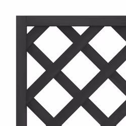 vidaXL Planter with Trellis Raised Bed Garden Planter Black Solid Wood Fir - Additional view 6