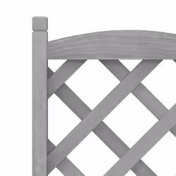 vidaXL Planter with Trellis Raised Bed Garden Planter Brown Solid Wood Fir - grey, 40 x 30 x 90 cm - Additional view 6