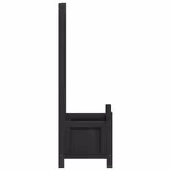 vidaXL Planter with Trellis Raised Bed Garden Planter Brown Solid Wood Fir - black, 40 x 30 x 90 cm - Additional view 4