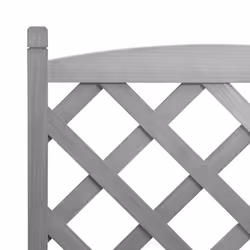 vidaXL Planter with Trellis Raised Bed Garden Planter Brown Solid Wood Fir - grey, 55 x 29.5 x 110 cm - Additional view 6
