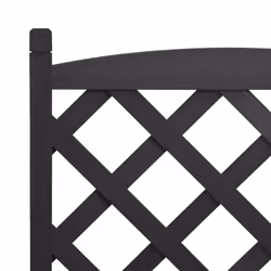 vidaXL Planter with Trellis Raised Bed Garden Planter Brown Solid Wood Fir - black, 55 x 29.5 x 110 cm - Additional view 6