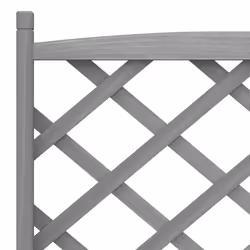 vidaXL Planter with Trellis Raised Bed Garden Planter Brown Solid Wood Fir - grey, 75 x 35 x 150 cm - Additional view 6