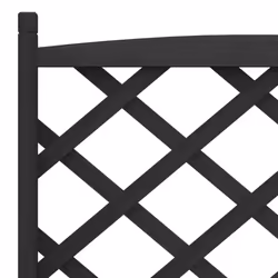 vidaXL Planter with Trellis Raised Bed Garden Planter Brown Solid Wood Fir - black, 75 x 35 x 150 cm - Additional view 6