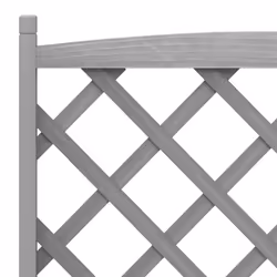 vidaXL Planter with Trellis Raised Bed Garden Planter Brown Solid Wood Fir - grey, 90 x 35 x 180 cm - Additional view 6