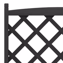 vidaXL Planter with Trellis Raised Bed Garden Planter Brown Solid Wood Fir - black, 90 x 35 x 180 cm - Additional view 6