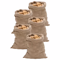 vidaXL Jute Sacks Jute Bag Burlap Bag Hessian Bag 5 pcs 100% Jute 220 gsm - 60 x 105 cm/ 5 pcs