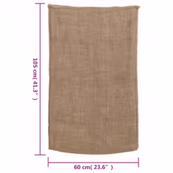 vidaXL Jute Sacks Jute Bag Burlap Bag Hessian Bag 5 pcs 100% Jute 220 gsm - 60 x 105 cm/ 5 pcs