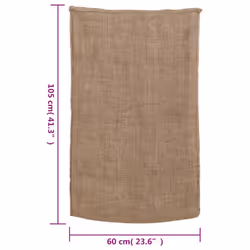 vidaXL Jute Sacks Jute Bag Burlap Bag Hessian Bag 5 pcs 100% Jute 220 gsm - 60 x 105 cm/ 10 pcs