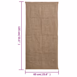 vidaXL Jute Sacks Jute Bag Burlap Bag Hessian Bag 5 pcs 100% Jute 220 gsm - 65 x 135 cm/ 10 pcs - Additional view 6