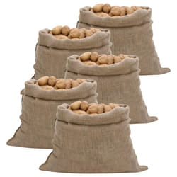 vidaXL Jute Sacks Jute Bag Burlap Bag Hessian Bag 5 pcs 100% Jute 220 gsm - 100 x 110 cm/ 5 pcs