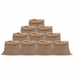 vidaXL Jute Sacks Jute Bag Burlap Bag Hessian Bag 5 pcs 100% Jute 220 gsm - 100 x 110 cm/ 10 pcs