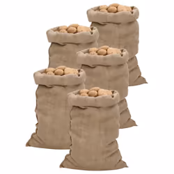 vidaXL Jute Sacks Jute Bag Burlap Bag Hessian Bag 5 pcs 100% Jute 340 gsm - 60 x 105 cm/ 5 pcs