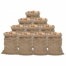 vidaXL Jute Sacks Jute Bag Burlap Bag Hessian Bag 5 pcs 100% Jute 340 gsm - 60 x 105 cm/ 10 pcs