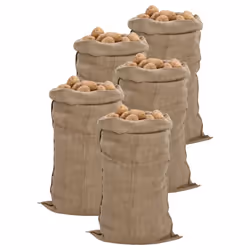 vidaXL Jute Sacks Jute Bag Burlap Bag Hessian Bag 5 pcs 100% Jute 340 gsm - 65 x 135 cm/ 5 pcs